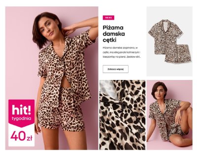 Piżama damska cętki promocja w Pepco