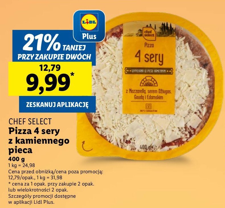 Pizza cztery sery Chef select promocja