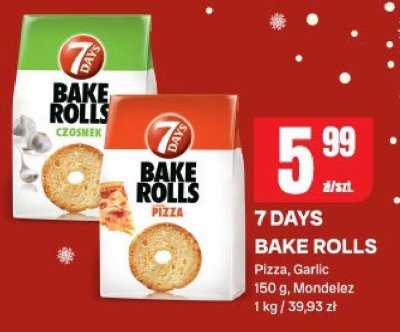 7 Days Bake Rolls Pizza, Garlic promocja w Chorten