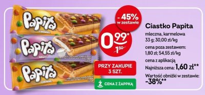 Ciastko Papita mleczna, karmelowa promocja w Żabka