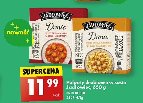Pulpety drobiowe z ry偶em w sosie w臋gierskim Jad艂owiec promocja