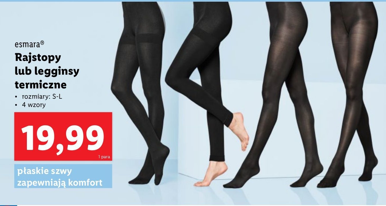 Legginsy termiczne s-l Esmara promocja w Lidl