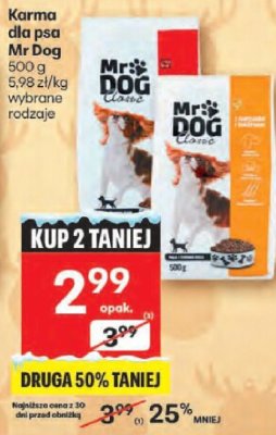 Karma dla psa Mr Dog promocja w Delikatesy Centrum