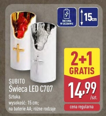 SUBITO Świeca LED C707 promocja w Aldi