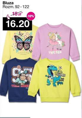 Bluza Rozm. 92 - 122 promocja w Woolworth