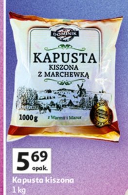 Kapusta kiszona z marchewką Dominik promocja w Auchan