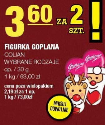 Figurka goplana Colian wybrane rodzaje promocja w SPAR
