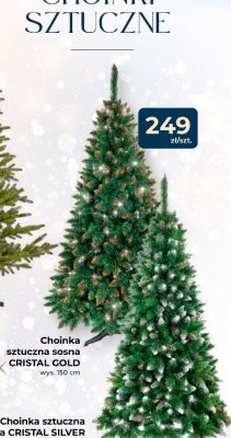 Choinka sztuczna sosna CRISTAL GOLD wys. 150 cm promocja w PSB Mrówka