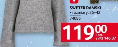 Sweter damski xs-2xl promocja w Selgros