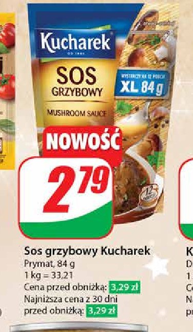 Sos grzybowy Kucharek promocja w Dino