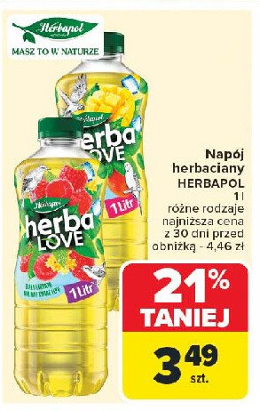 Napój zielona herbata-malina-kwiat lipy HERBAPOL HERBALOVE promocja