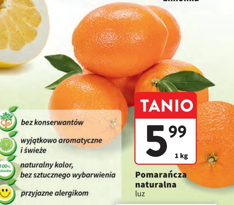 Pomarańcze naturalne promocja