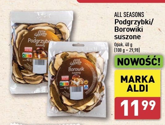 Podgrzybki All seasons promocja w Aldi