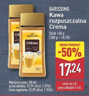 Kawa Barissimo crema promocja