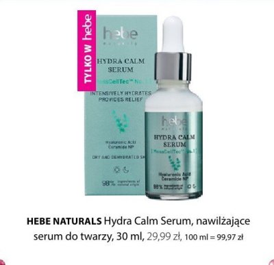 Serum do twarzy HEBE NATURALS Hydra Calm Serum promocja w Hebe