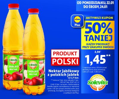 Nektar jabłkowy Solevita promocja