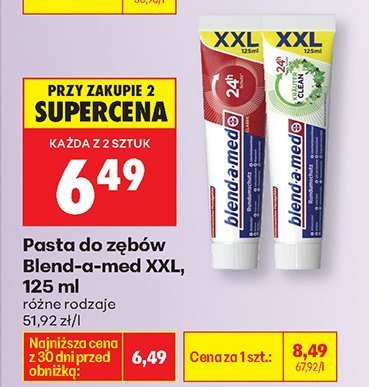 Pasta do zębów Blend-a-med XXL, 125 ml promocja w Biedronka