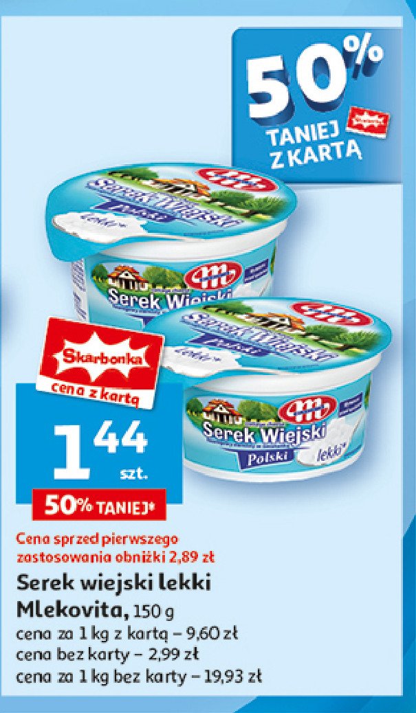 Serek wiejski lekki 3 % Mlekovita promocja w Auchan