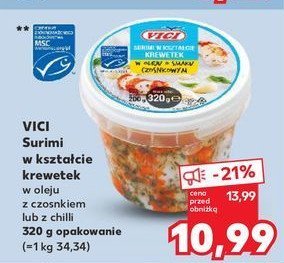 Surimi w oleju o smaku czosnkowym Vici promocja