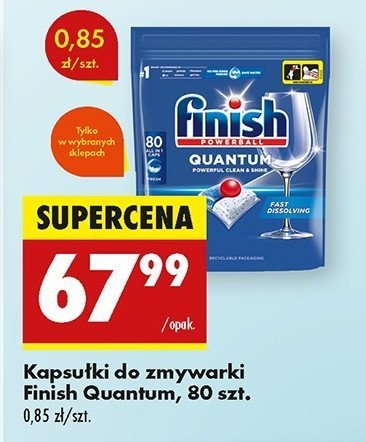 Tabletki do zmywarek Finish quantum promocja w Biedronka