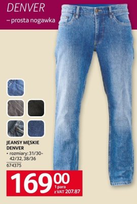 Jeansy męskie Denver promocja w Selgros