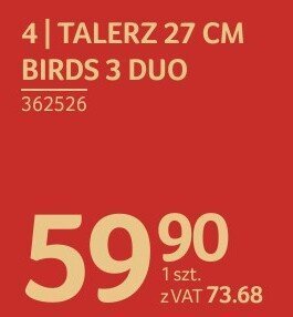 Talerz Birds 3 Duo 27 cm promocja w Selgros