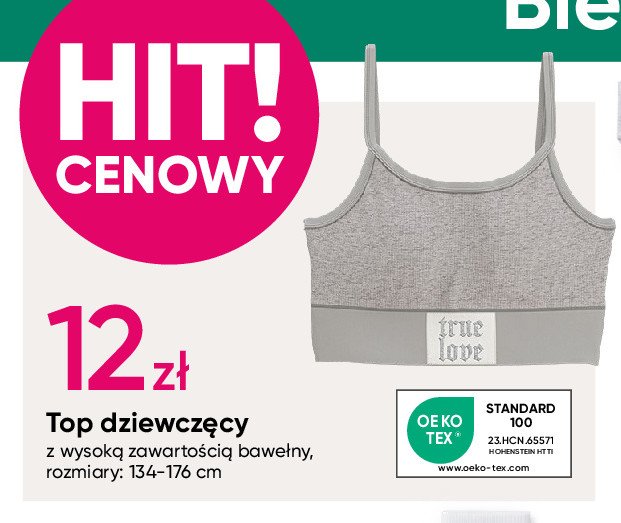 Top dziewczęcy 134-176 cm promocja