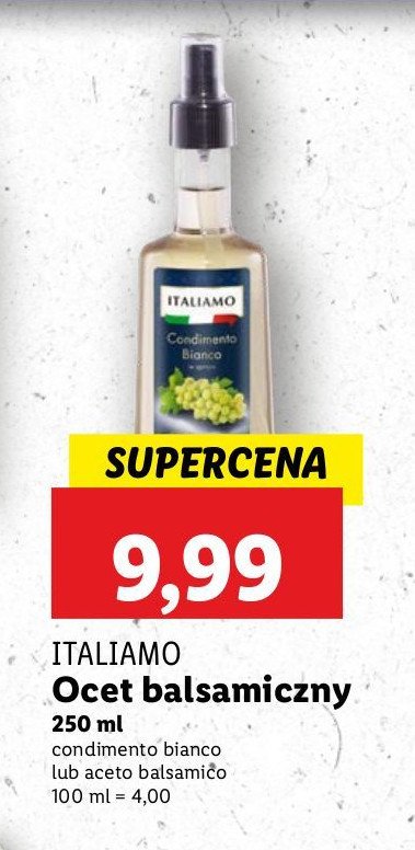 Ocet balsamiczny biały Italiamo promocja w Lidl