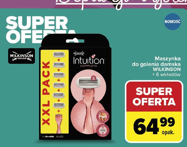 Wkłady do maszynki Wilkinson intuition complete promocja w Carrefour