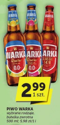 Piwo Warka radler apple Grupa żywiec warka promocja w Groszek