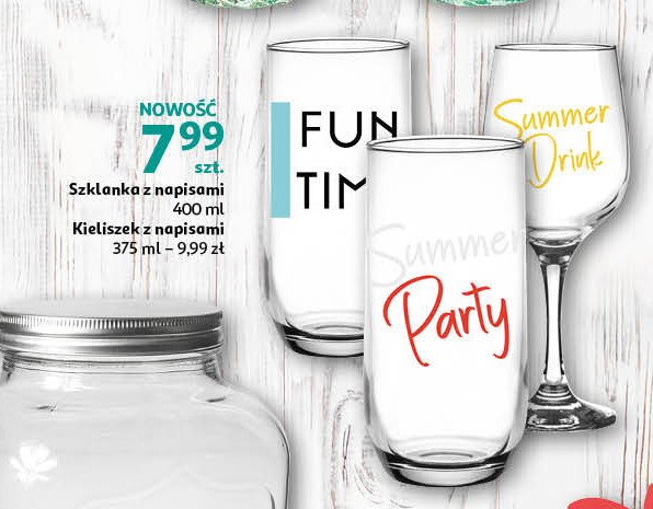 Szklanka z napisem 400 ml promocja