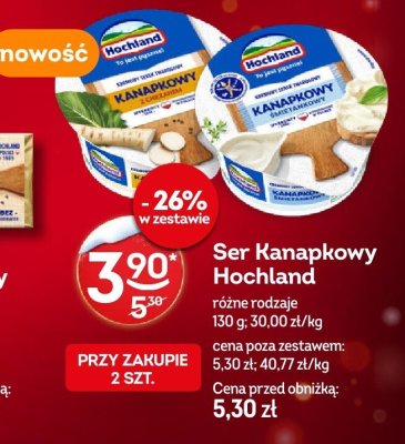 Ser Kanapkowy Hochland różne rodzaje promocja w Żabka