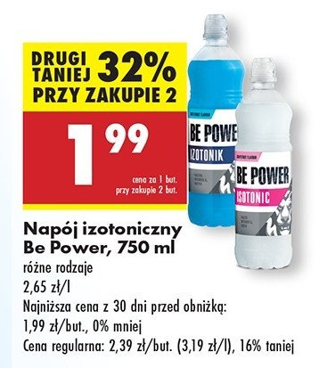 Napój izotoniczny wieloowocowy Be power promocja w Biedronka