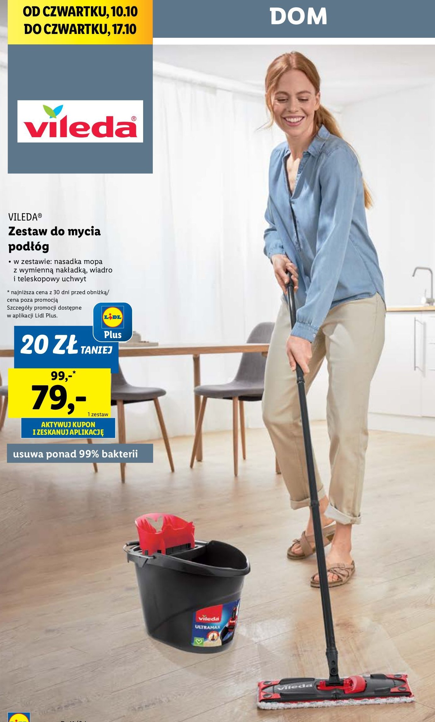 Mop z wiadrem Vileda ultramax promocja