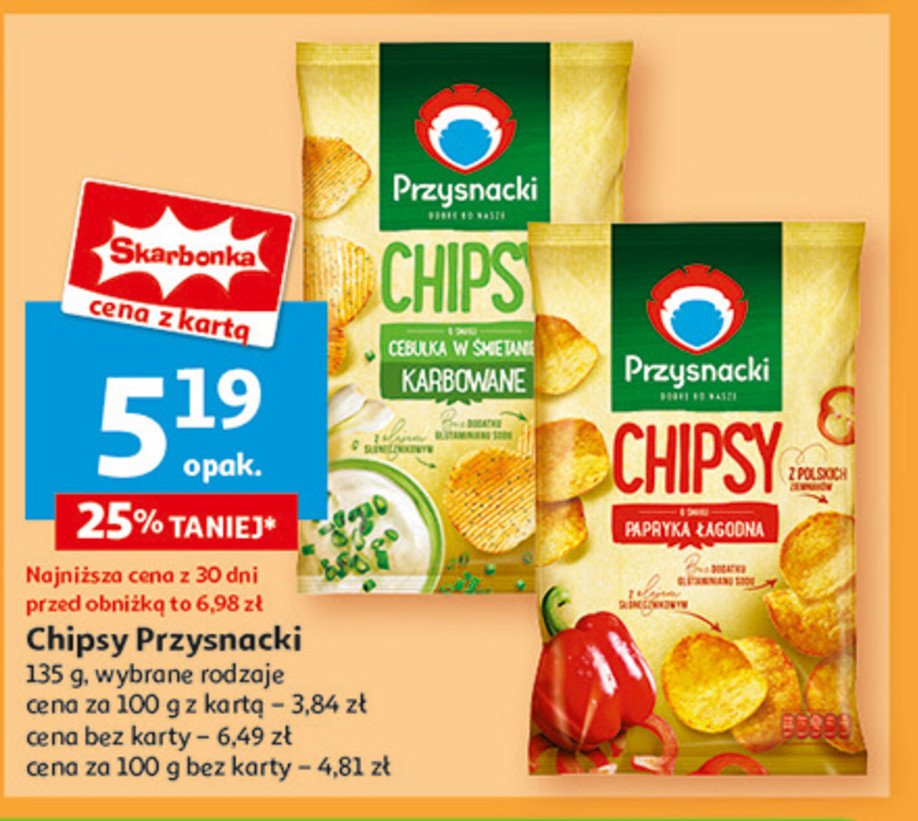 Chipsy cebulka dymka Przysnacki promocja