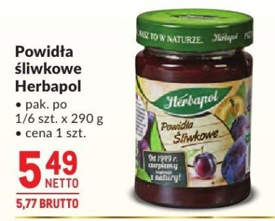 Powidła śliwkowe Herbapol promocja w Makro