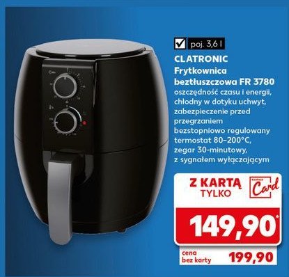 Fryttownica beztłuszczowa fr3780 Clatronic promocja