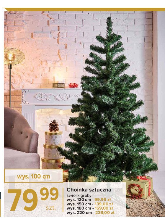 Choinka sztuczna 艣wierk gruby 120 cm promocja