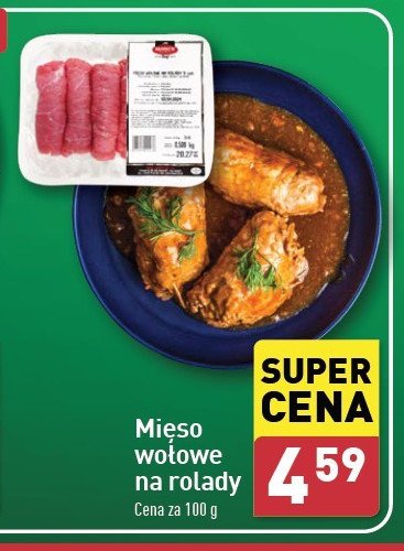 Mięso wołowe na rolady promocja w Aldi