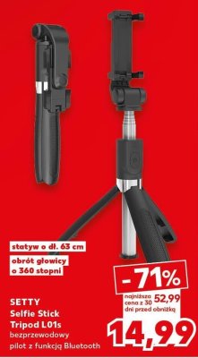 Selfie Stick Tripod L01s SETTY bezprzewodowy promocja w Kaufland