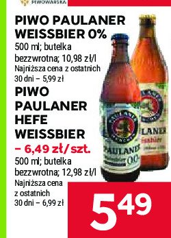 Piwo Paulaner weissbier 0.0% promocja w Stokrotka