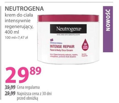 Krem NEUTROGENA do ciała intensywnie regenerujący promocja w Hebe