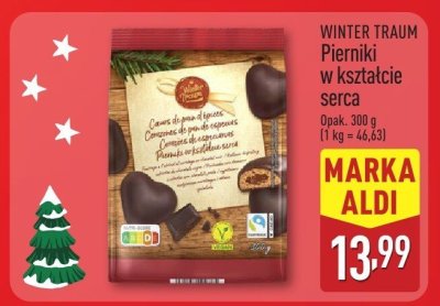 Pierniki w kształcie serca  promocja w Aldi