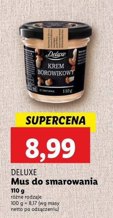 Mus kanapkowy z borowikami Deluxe promocja