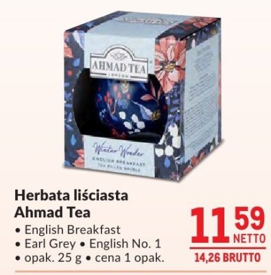 Herbata liściasta Ahmad Tea English Breakfast, Earl Grey, English No. 1 promocja w Makro