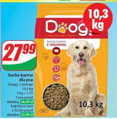Karma dla psa z wo艂owin膮 Doogy promocja