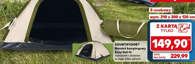Namiot kempingowy easy-set-u COUNTRYSIDE promocja w Kaufland