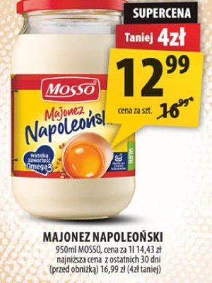 Majonez napoleoński Mosso promocja w Arhelan