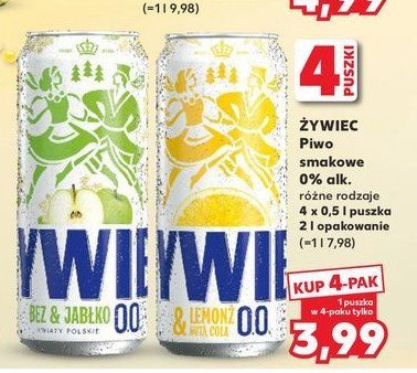 Piwo Żywiec lemonż & nuta cola 0.0% promocja