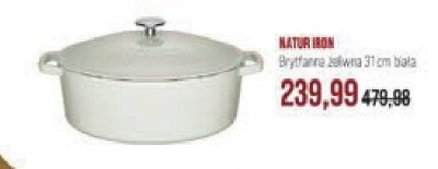 Brytfanna żeliwna Natur Iron 31 cm biała promocja w Stokrotka